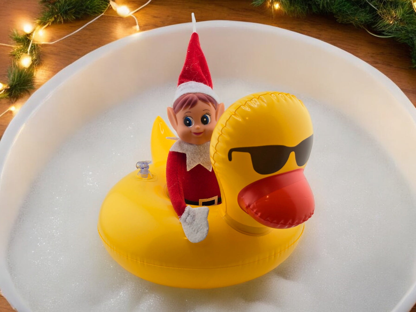 Inflatable Duck Elf Float