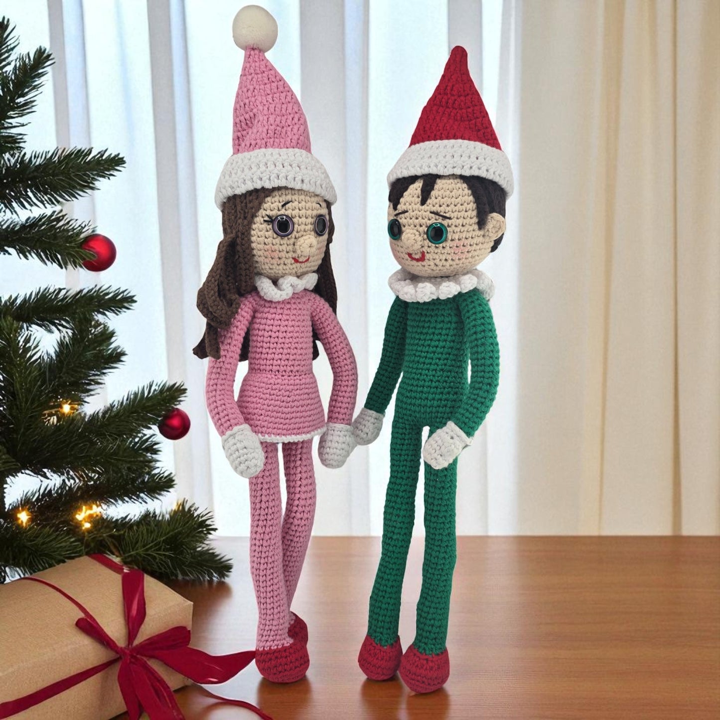 Handmade Crochet Elf Doll – Boy or Girl | Bendable Arms & Legs | 12-15" Tall