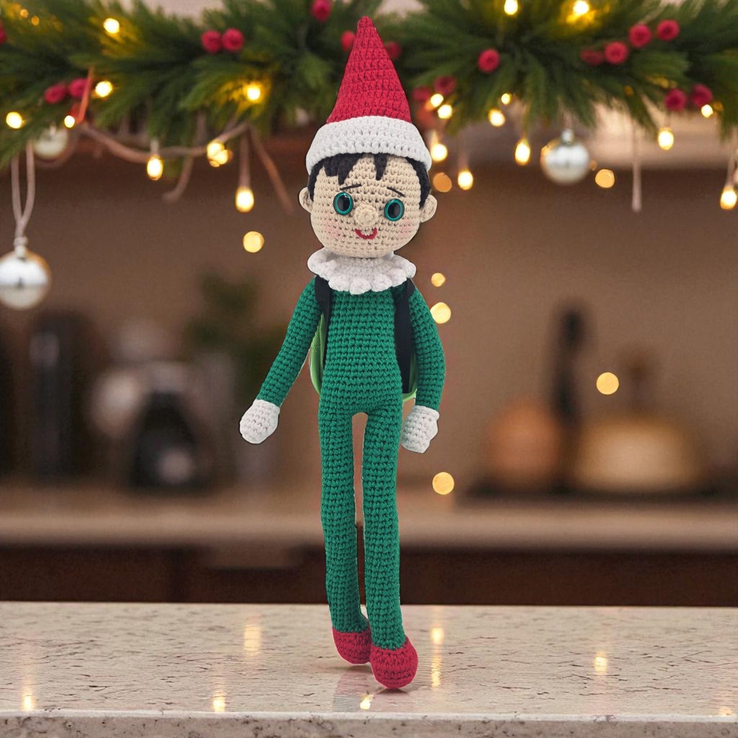 Handmade Crochet Elf Doll – Boy or Girl | Bendable Arms & Legs | 12-15" Tall