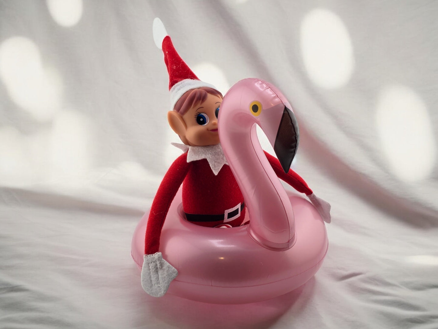 Inflatable Flamingo Elf Float