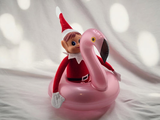 Inflatable Flamingo Elf Float