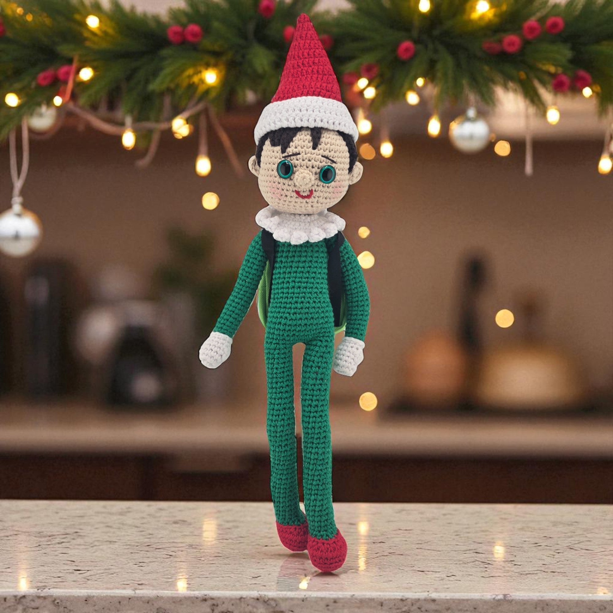 Handmade Crochet Elf Doll – Boy or Girl | Bendable Arms & Legs | 12-15" Tall