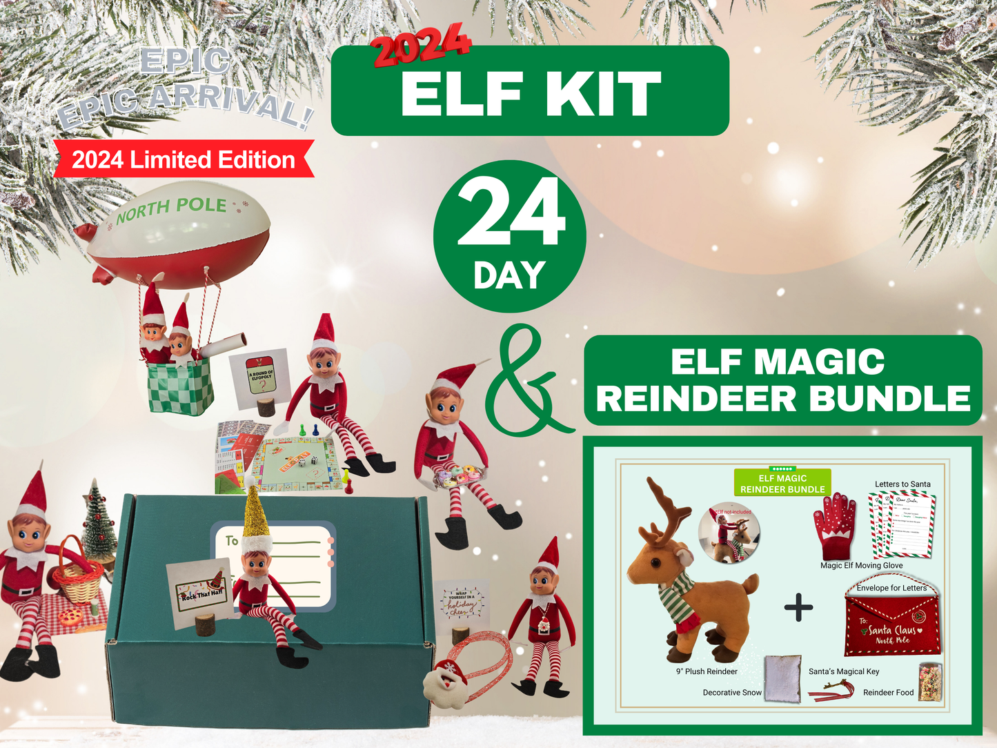 24 Day 2024 Elf Kit + Elf Magic Reindeer Bundle