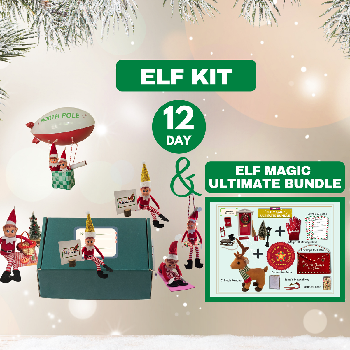 12 Day Elf Kit + Elf Magic Ultimate Bundle (Elves Christmas Activity)