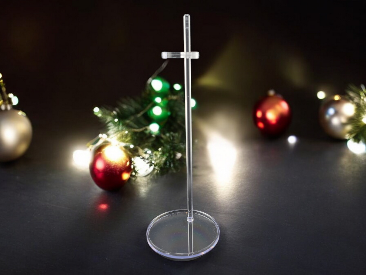 Adjustable Clear Elf and Doll Stand