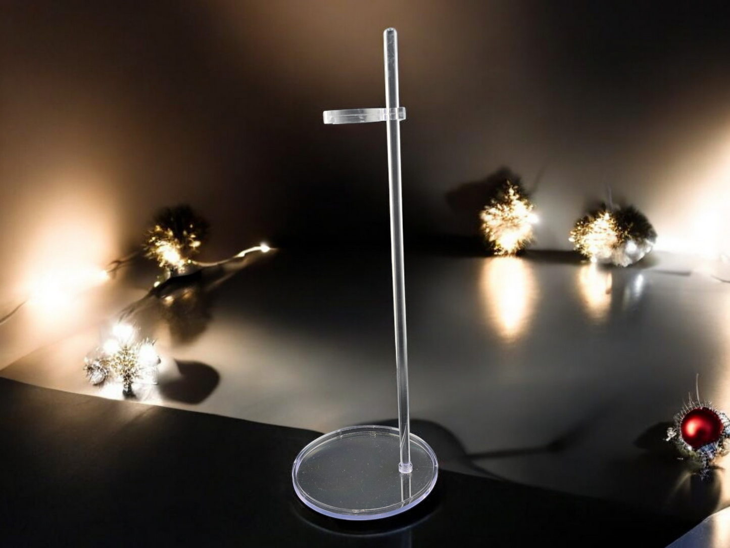 Adjustable Clear Elf and Doll Stand