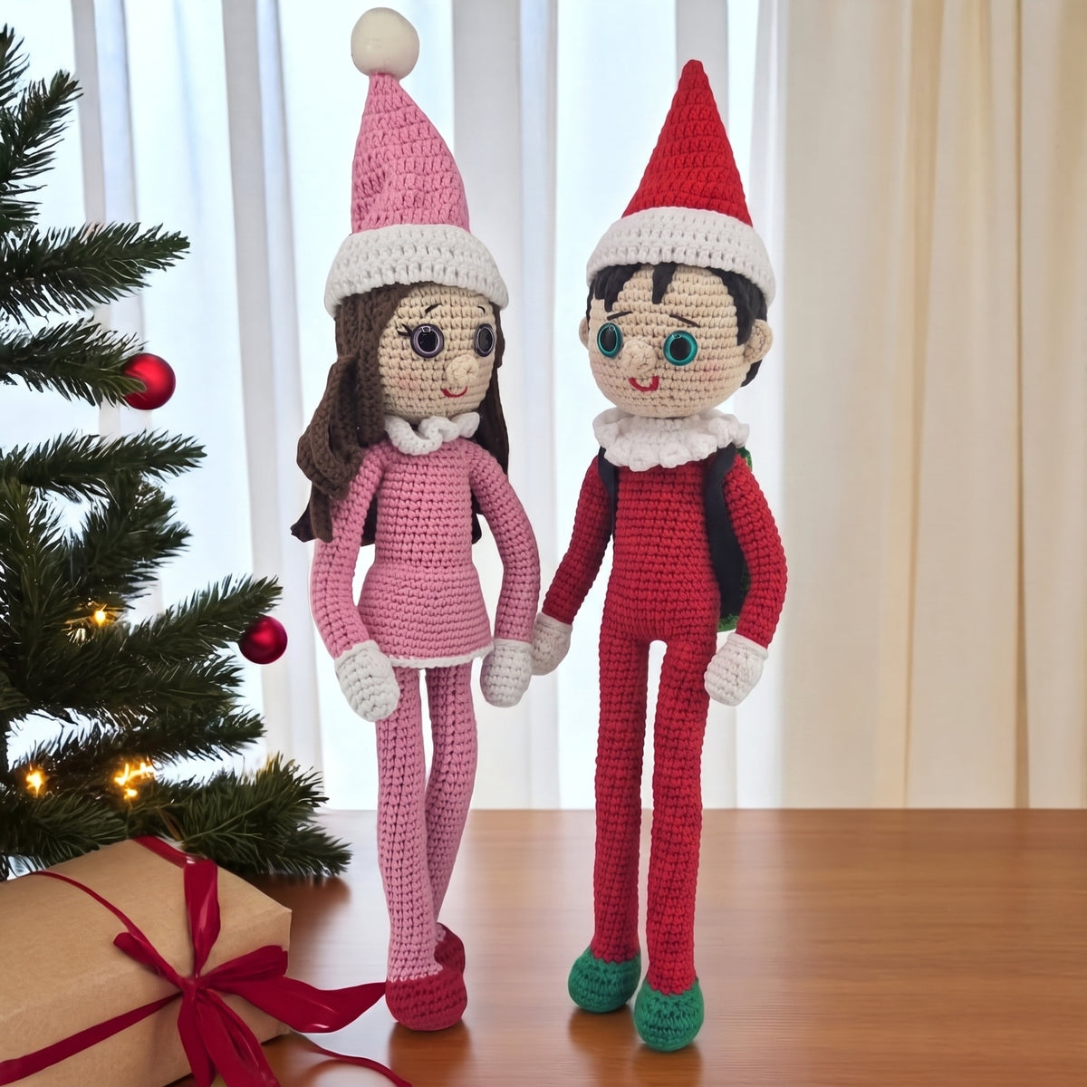 Handmade Crochet Elf Doll – Boy or Girl | Bendable Arms & Legs | 12-15" Tall