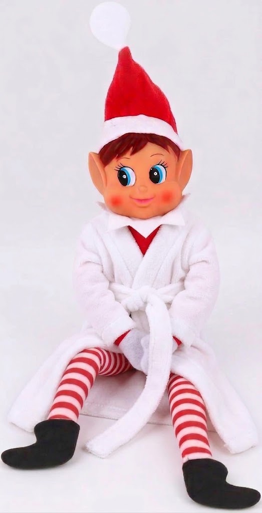 Cozy Holiday Spa & Lounge Bathrobe for Scout Elf Dolls